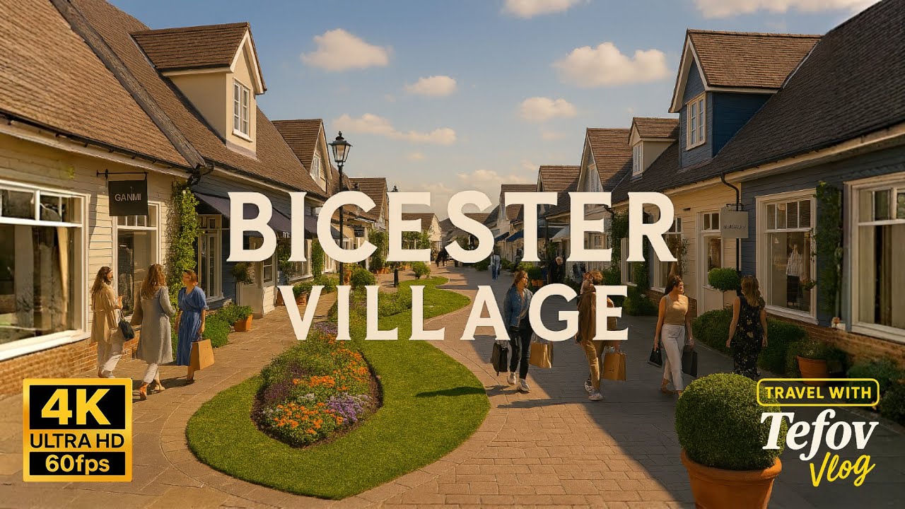 Bicester Village | Designer Outlet Shopping Experience | England | August 2025 | 4K 60fps