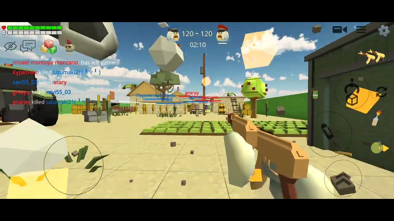 Jugando a chicken gun 