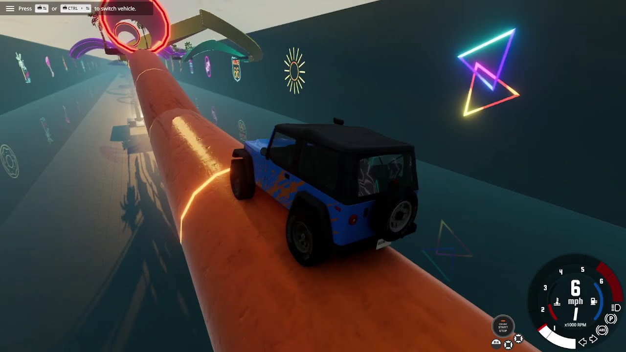 Doing A Neon Parkour challenge in Beam NG Drive! Part 1