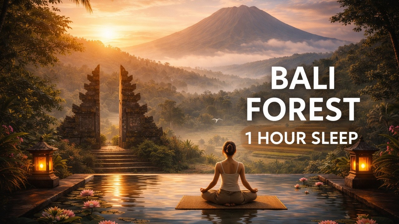Bali Spiritual Meditation 🇮🇩 1 Hour | Ocean, Temple & Deep Sleep Ambient Journey (4K)