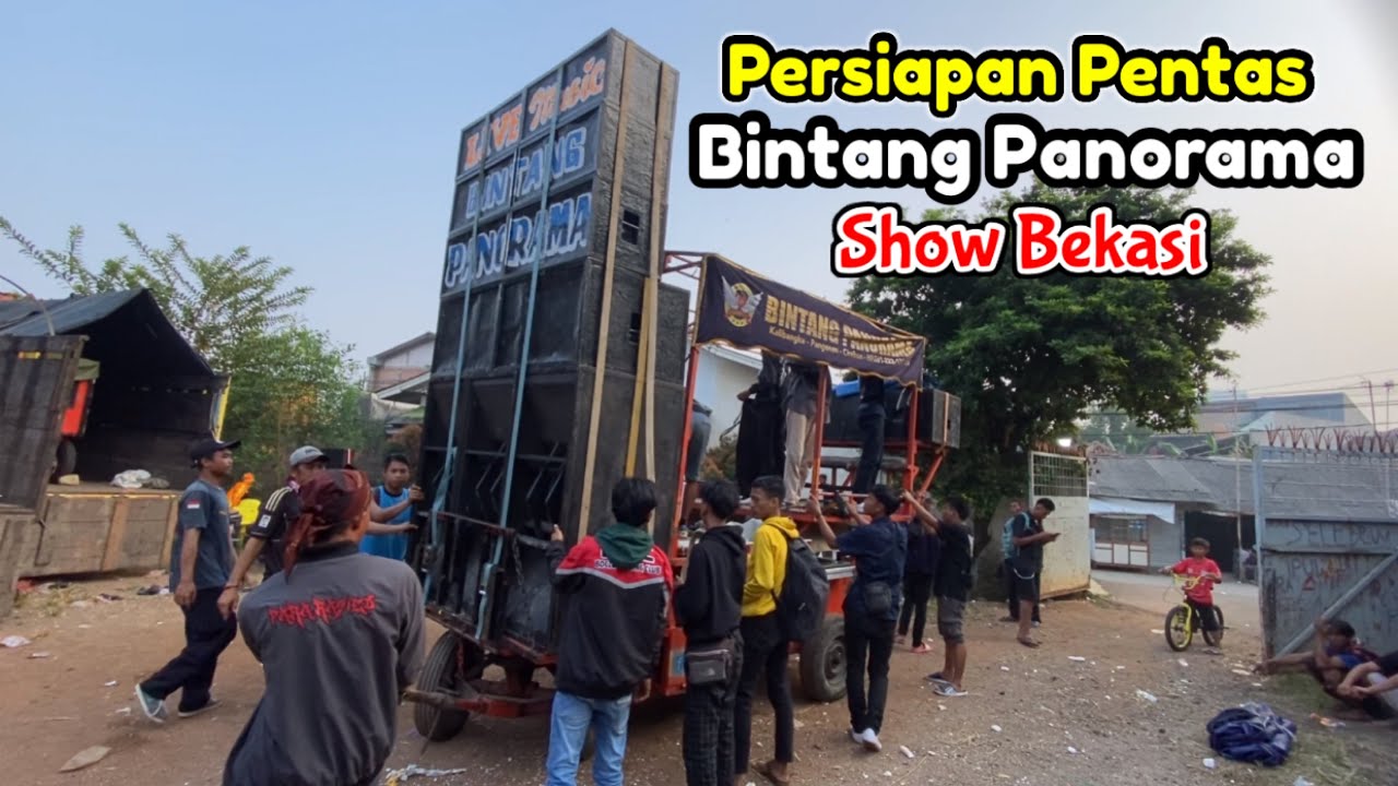 Persiapan pentas burok BINTANG PANORAMA live rawa lumbu Bekasi