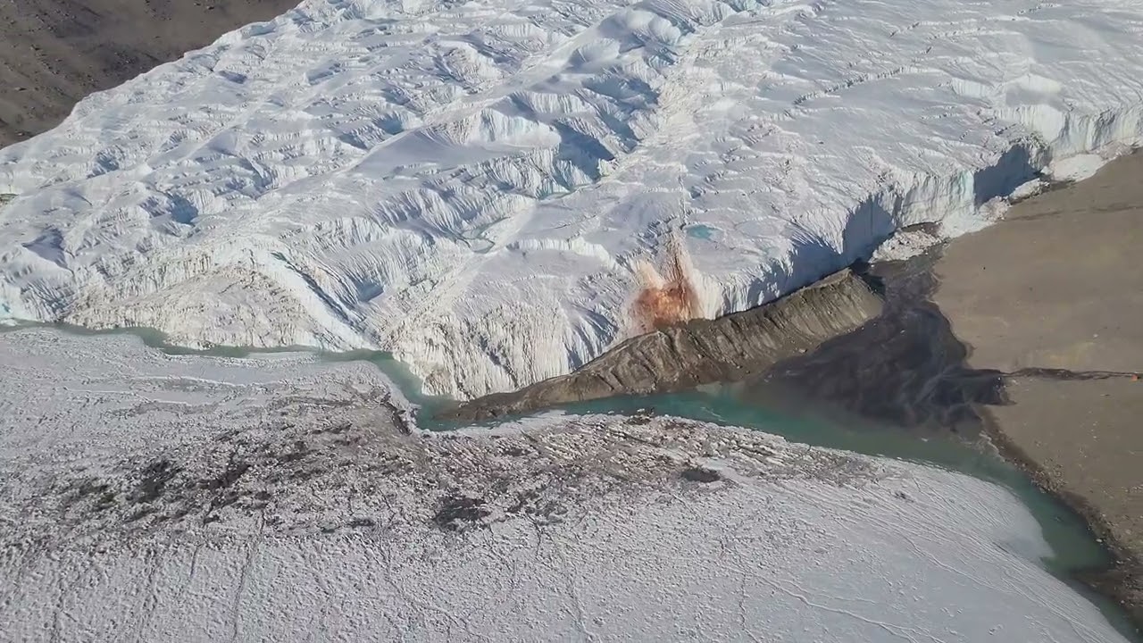 Spectacular Blood falls, Taylor glacier, Antarctica