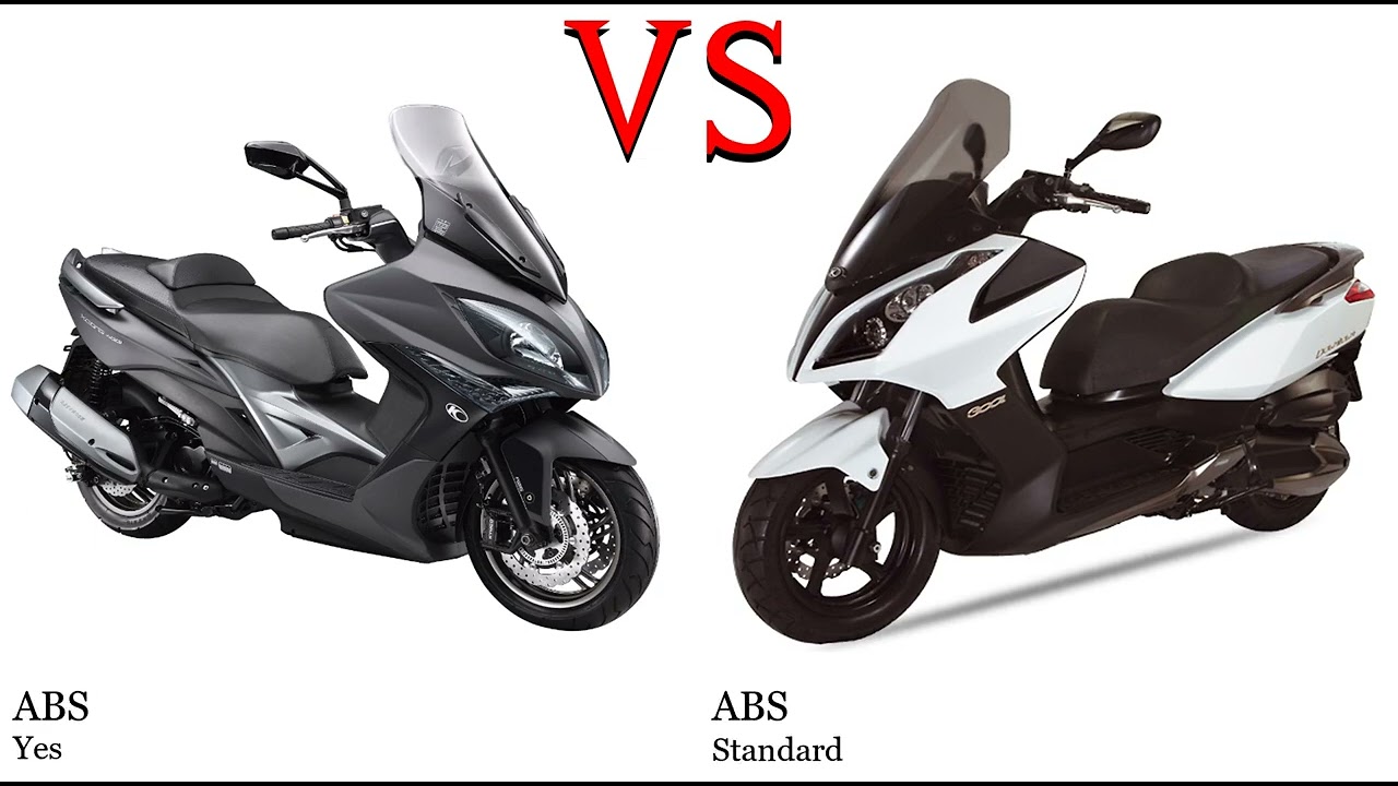 Kymco Xciting 300 vs Kymco Downtown 300i Test specification comparison