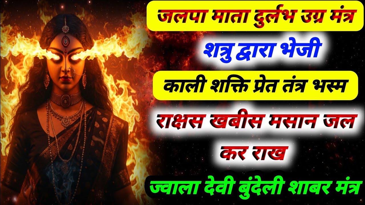 हर तरह की प्रेत तंत्र बाधा भस्म | जालपा माई प्रचंड शाबर मंत्र | ज्वाला माता बुंदेली शाबर मंत्र