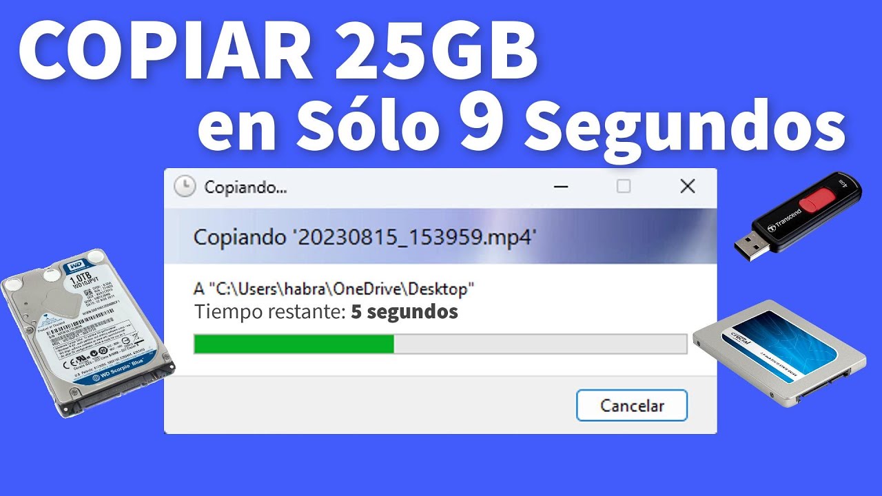 Truco para COPIAR 25GB en 9 Segundos, Transferir Archivos 5 Veces MÁS RÁPIDO (Probémoslo)