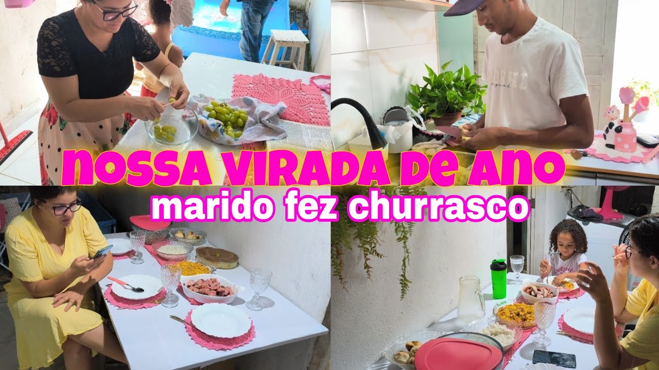NOSSA VIRADA DE ANO EM CASA 🙌 MARIDO FEZ CHURRASCO JANTINHA DELÍCIA NO CAPRICHO/FELIZ 2026 🙏🙌😍