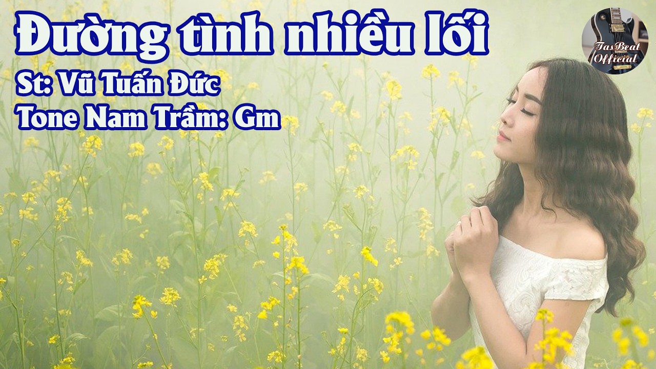 Karaoke Đường Tình Nhiều Lối Tone Nam Trầm | TAS BEAT