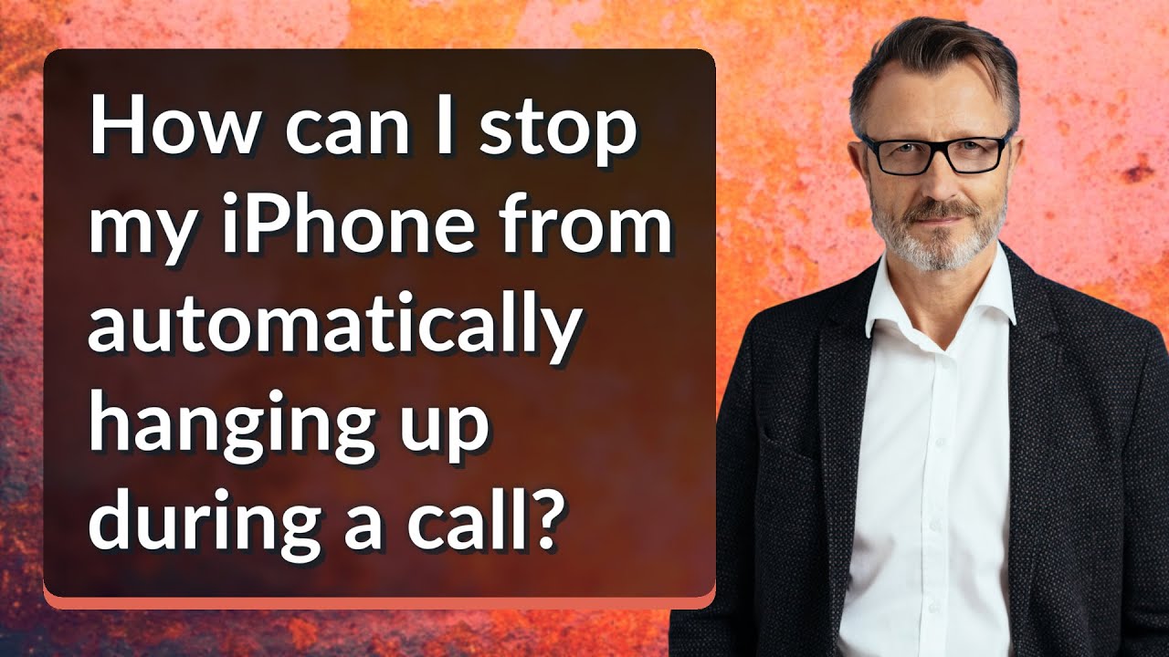 How can I stop my iPhone from automatically hanging up during a call?