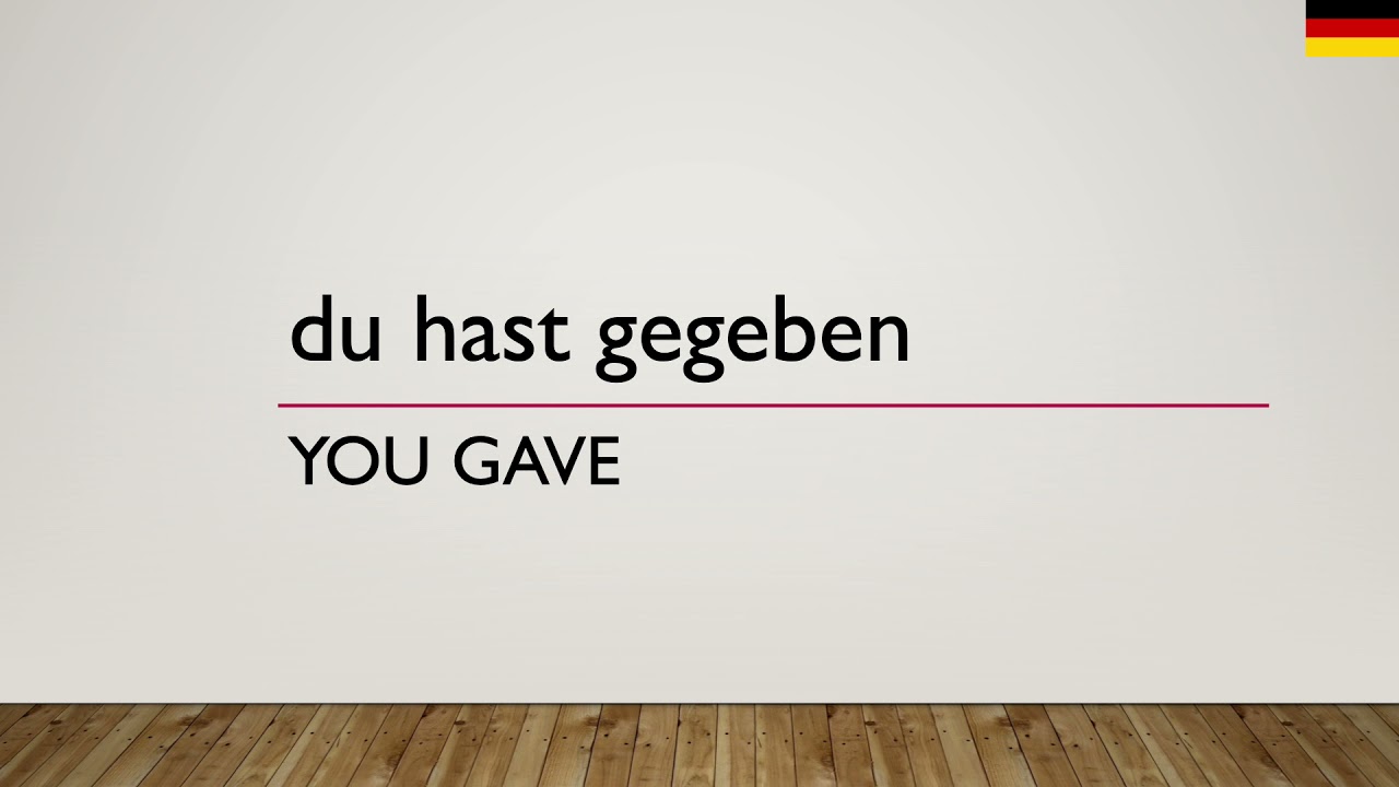 geben - to give - learn German verbs