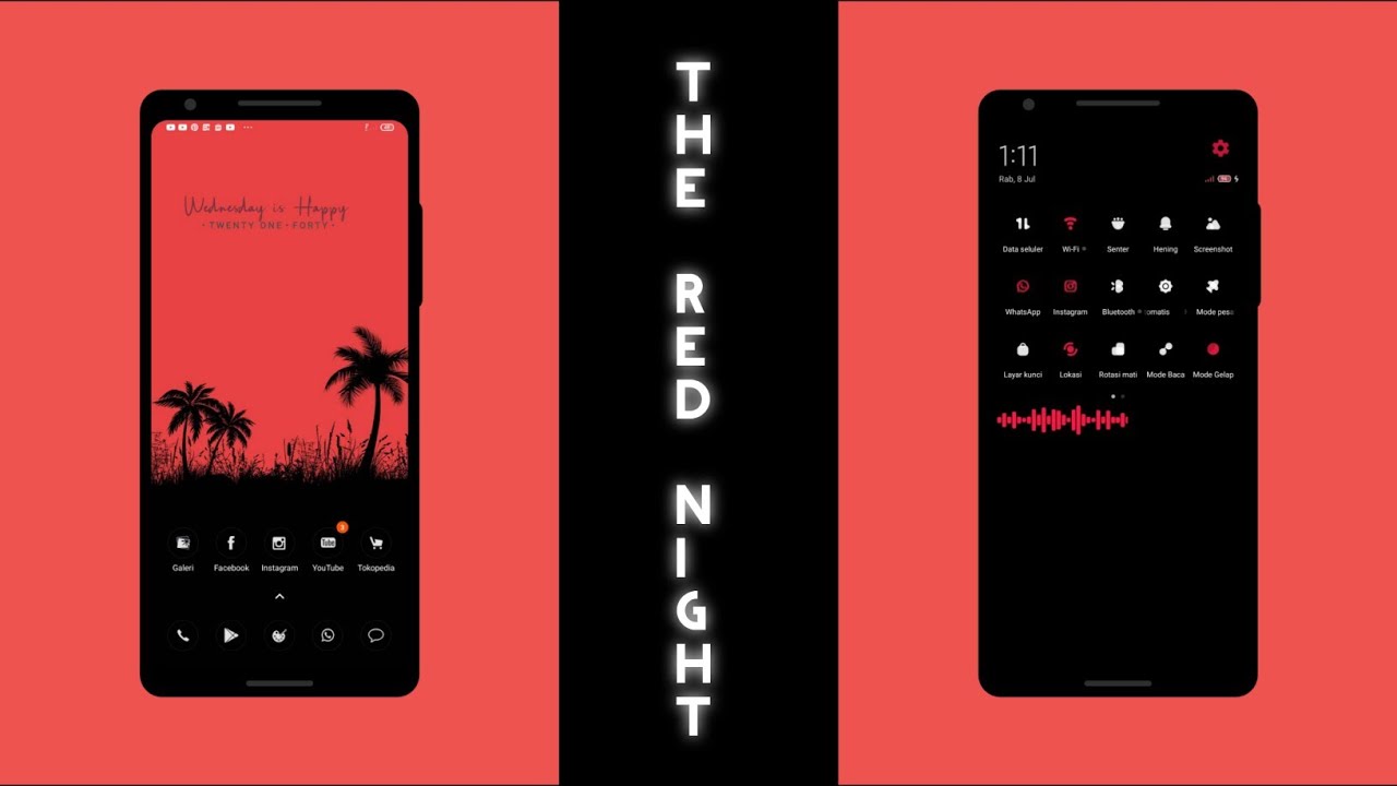 The Red Night Setup - Mix of 3 THEMES MIUI 11