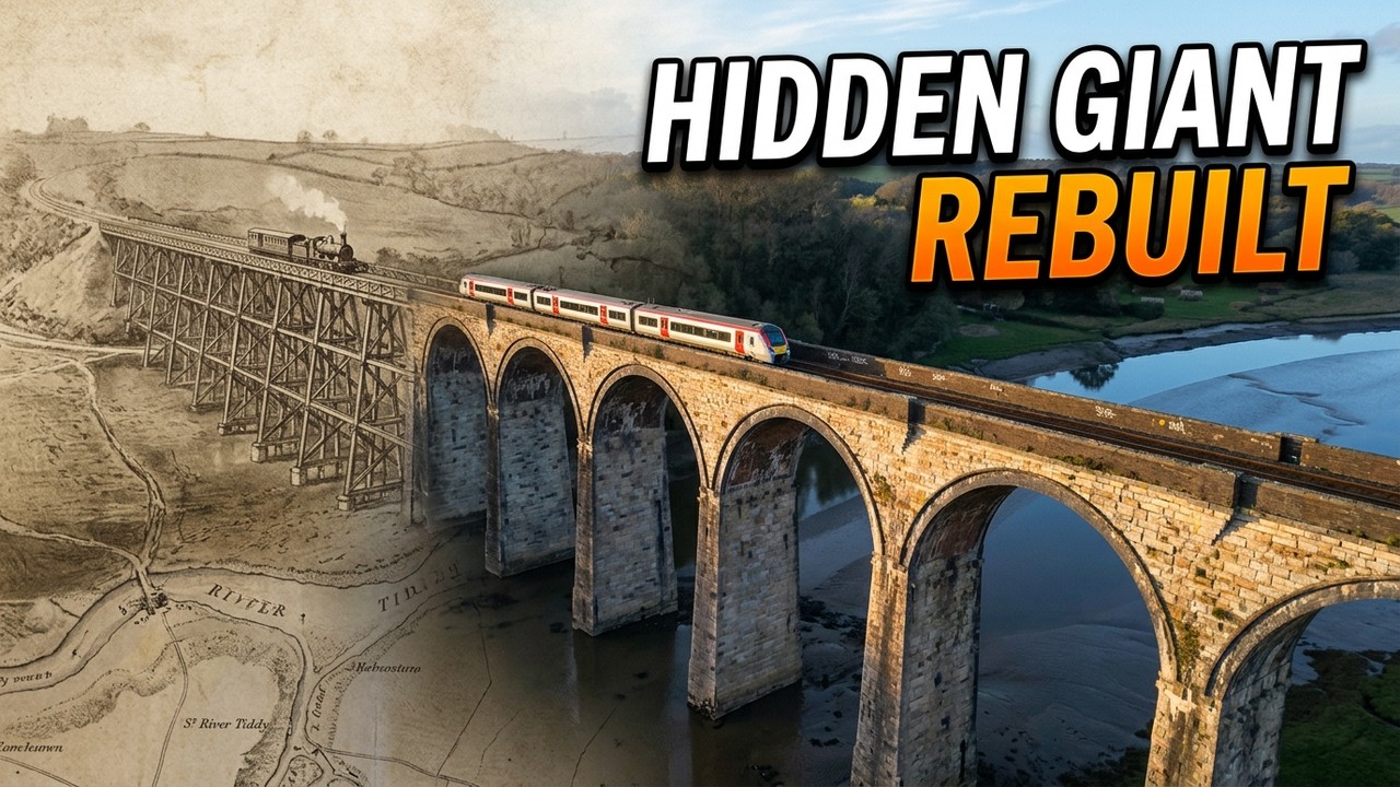 The Hidden Railway Giant of Cornwall | St Germans Viaduct from the Air
