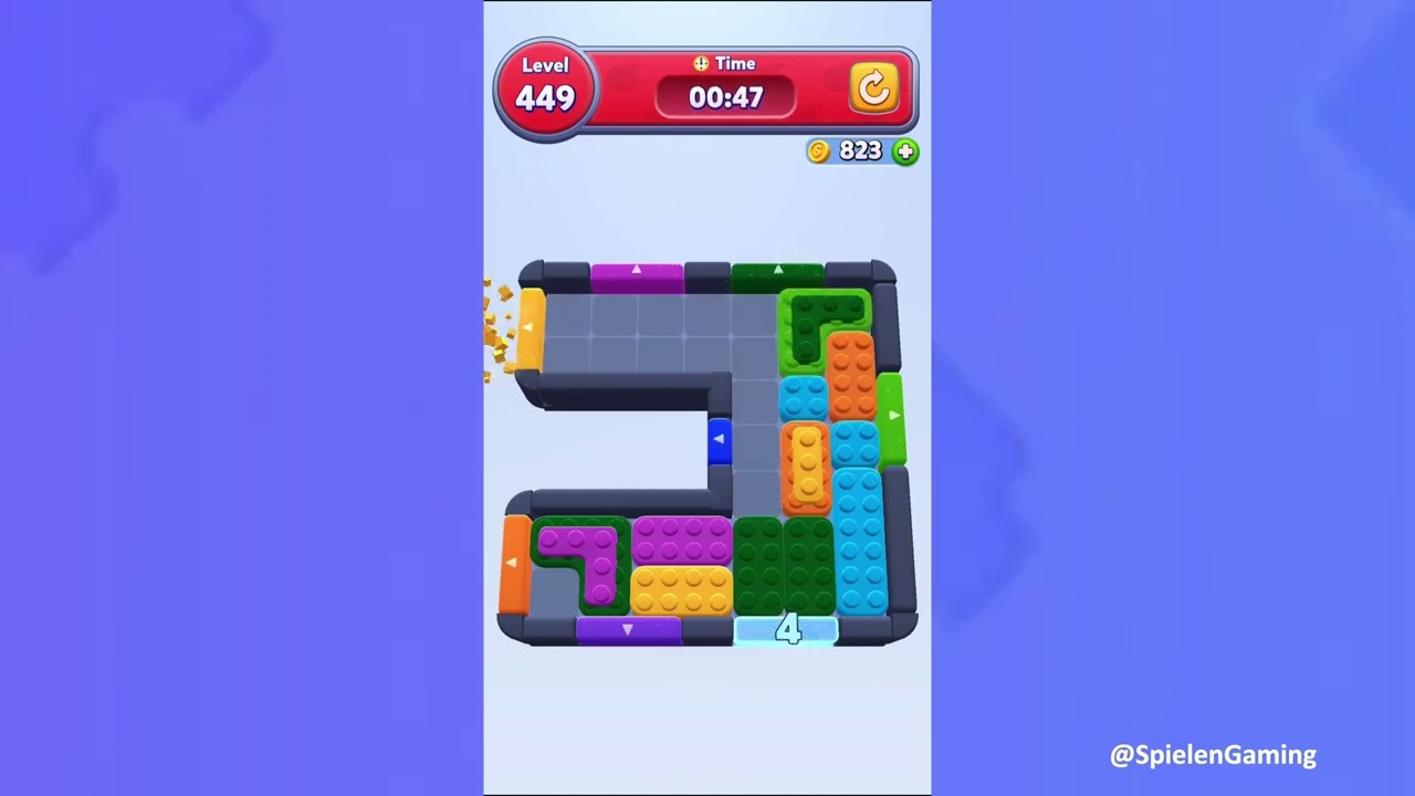 Color Block Jam Level 449 Solution Walkthrough