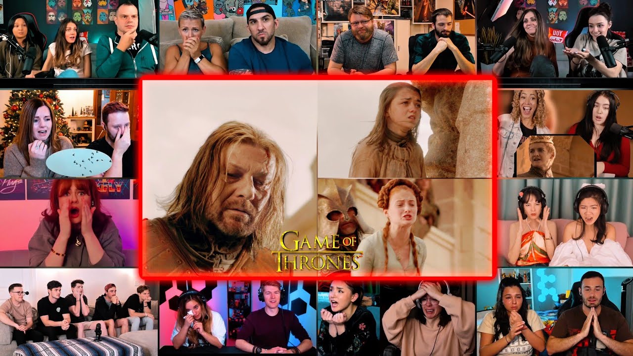 Youtubers SHOCKINGLY React To NED STARK's DEATH | Game Of Thrones S1 Ep 9 End Scene Reaction Mashup