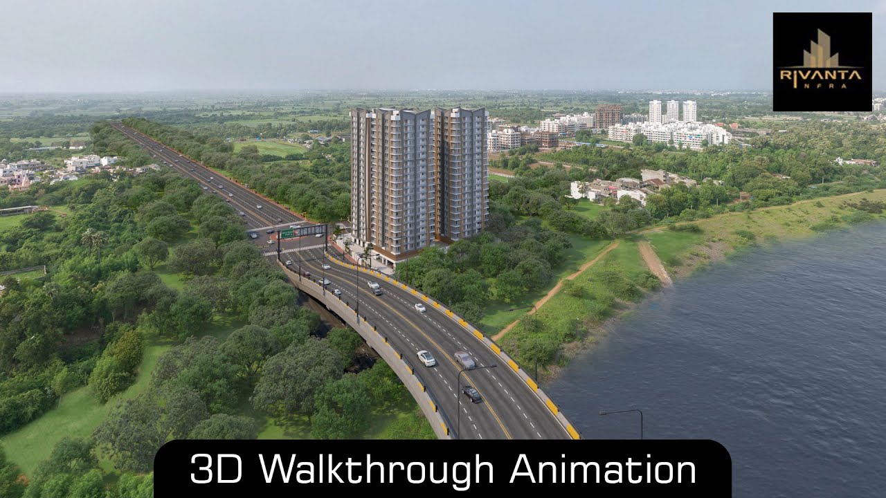 3D Walkthrough Video of Rivanta River View, Surat