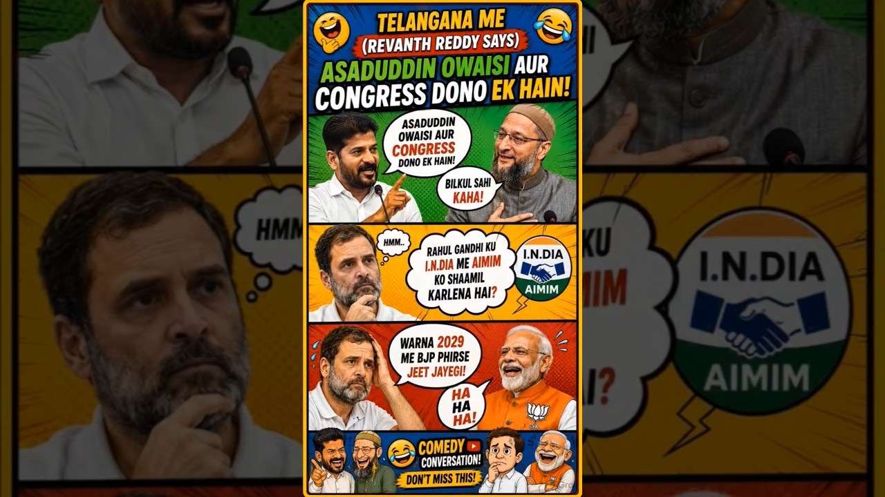 Asaduddin Owaisi Vs Revanth Reddy Comedy? #asaduddinowaisi #revanthreddy #aimim