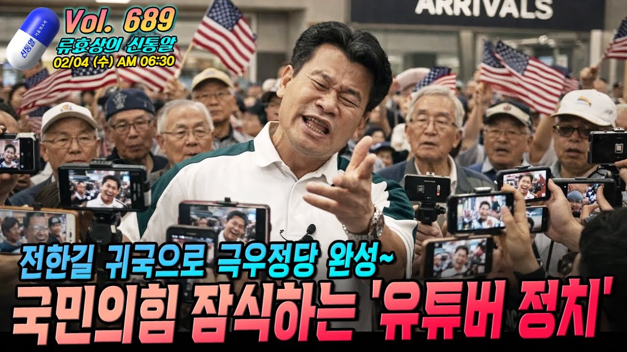 [류효상의 '신통알' ] 제 689회 2월 04일 수요일  /  국민의힘 잠식하는 '유튜버 정치'... 전한길 귀국으로 극우정당 완성~