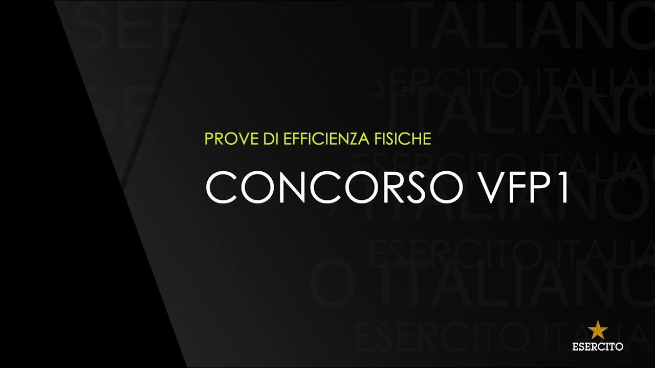Prove di efficienza fisica - CONCORSO VFP1