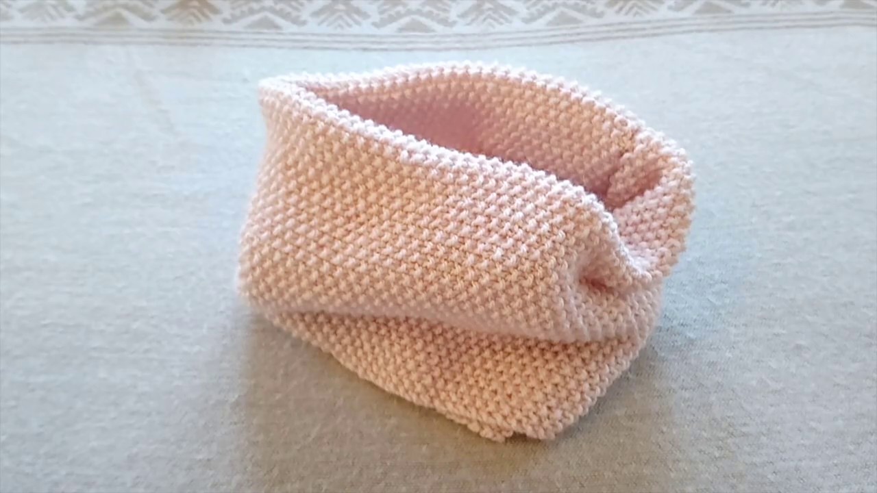 Snood, tour de cou femme au tricot point de riz rapide et facile à faire - débutants