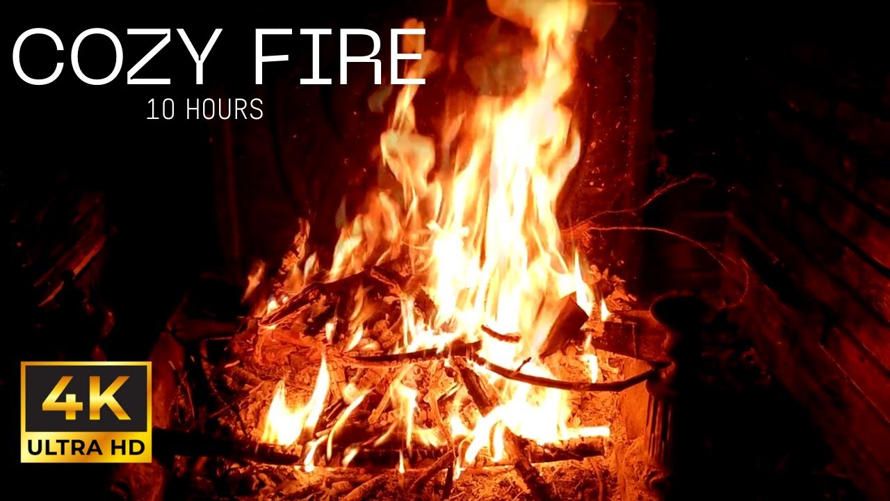 Cozy Fireplace Sounds | Perfect White Noise for Sleep | Soft Fire Crackling & Burning Logs