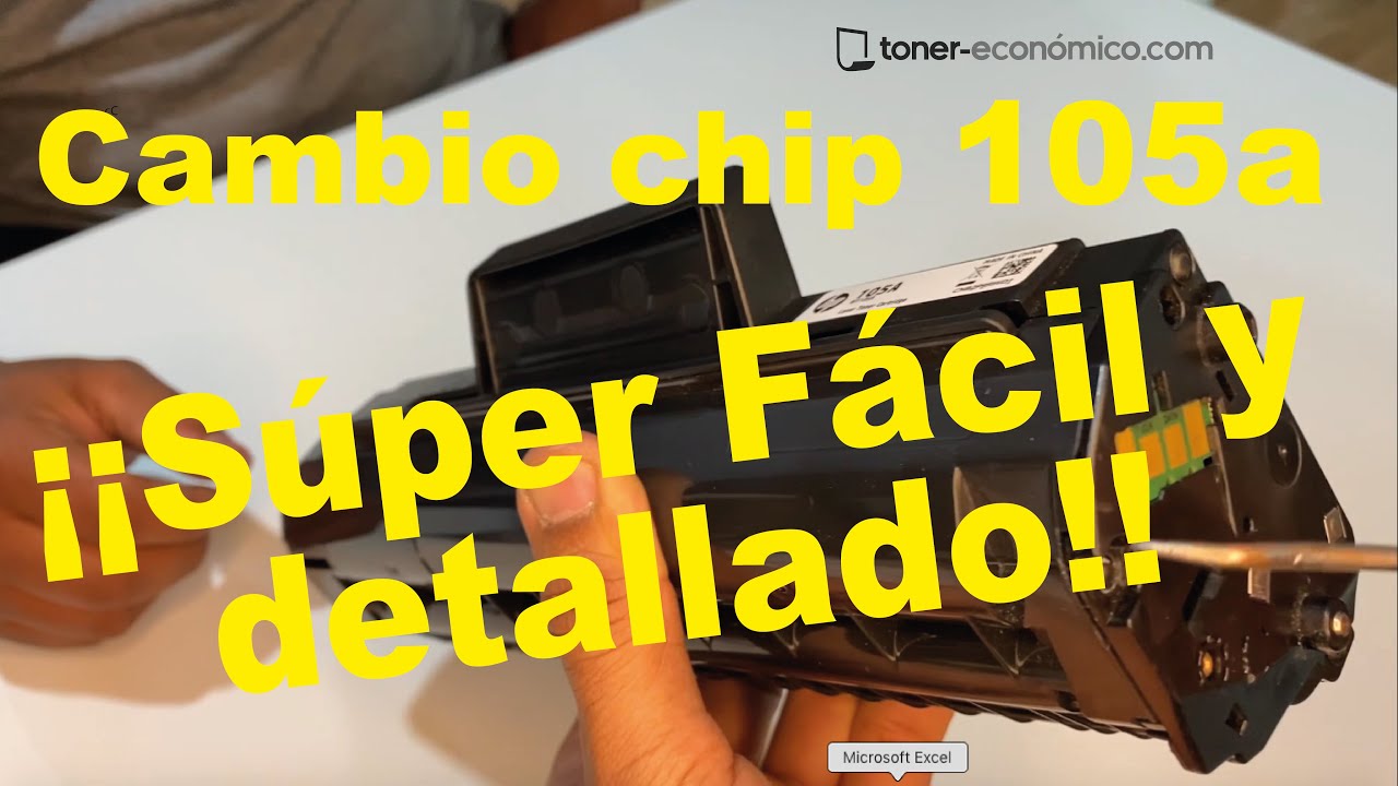 cambio fácil chip toner HP 105a bien explicado