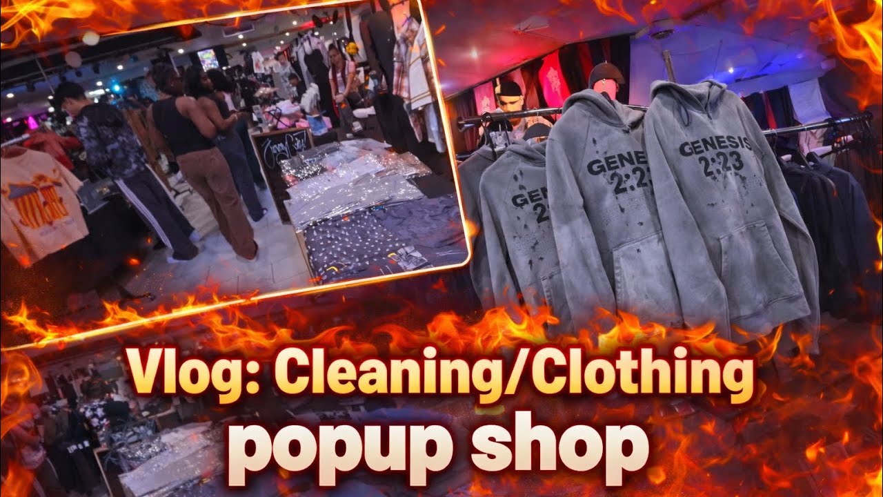 Vlog: Cleaning/ Clothing popup shop 🙀✨