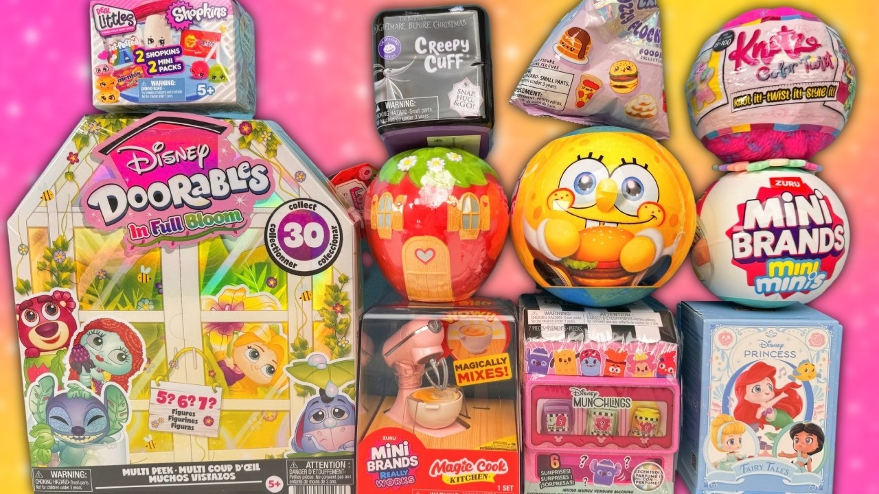 HUGE Unboxing! 💜 Blind Bags & Blind Boxes! Doorables, Mini Brands, SpongeBob & LOL Surprise!