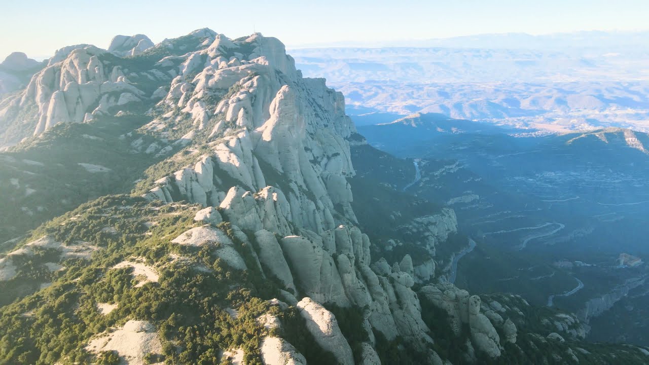 Montserrat Mountain Range (Spain) 4K DRONE VIDEO with ambient music