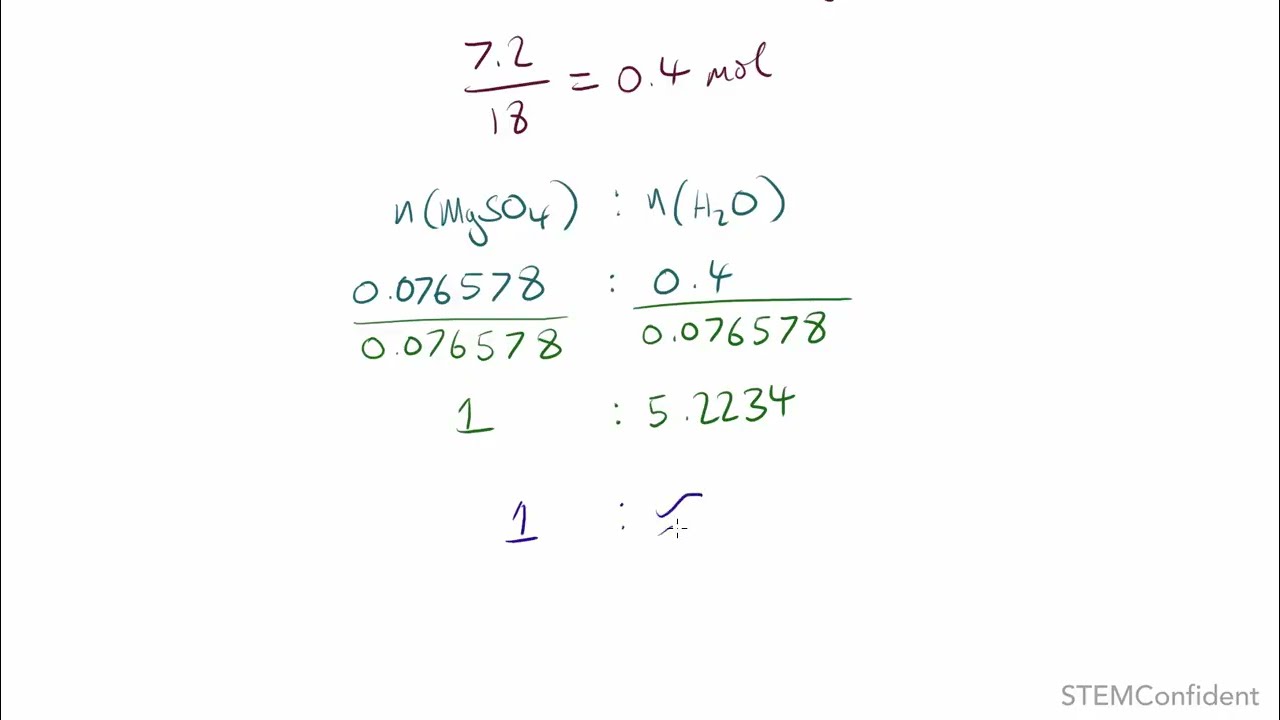 Formula of Hydrated Compound from given Mass - Question 14