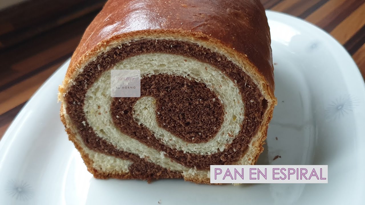 Pan de leche con espiral de chocolate