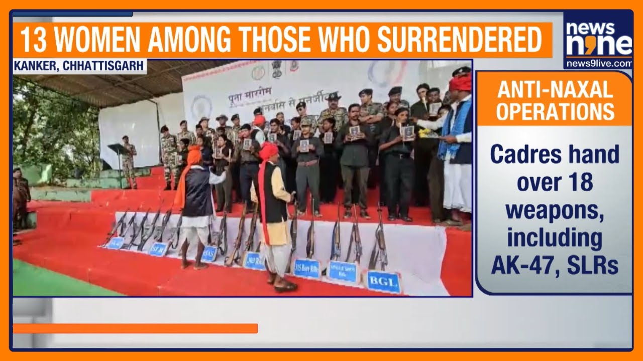 21 Naxals, Including 13 Women, Surrender In Chhattisgarh&rsquo;s Kanker | Major Blow To Maoist Network