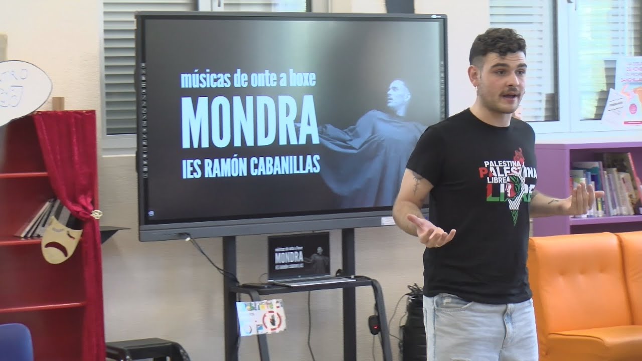 A rapazada do IES Ramón Cabanillas de Cambados entrevista a Mondra