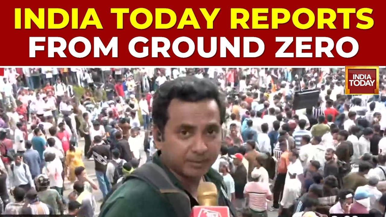 Ranchi Student Protest Ground Report: Barricades Breached, Police Deploy Water Cannons & Tear Gas