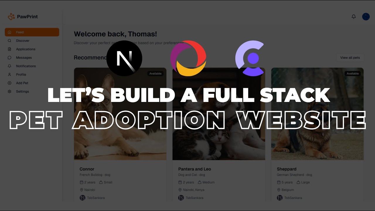 Let's Build a Pet Adoption App with NextJs | PART 1 | Demo, App Setup, Auth Pages | TsbSankara