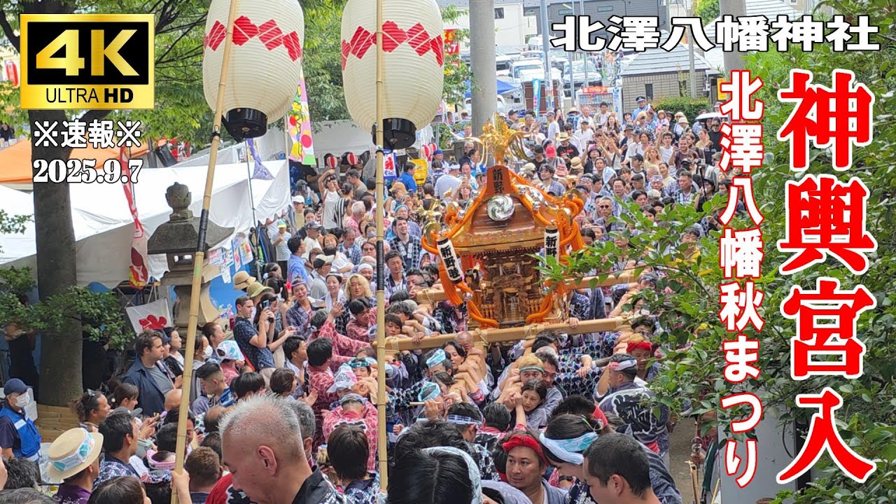 【4K Japan】※速報※ 2025.9.7 北澤八幡秋まつり『神輿宮入』#世田谷  #神輿  #  #露店 #宮入 #北澤八幡神社 #北澤八幡秋まつり #秋まつり #下北沢 #例大祭