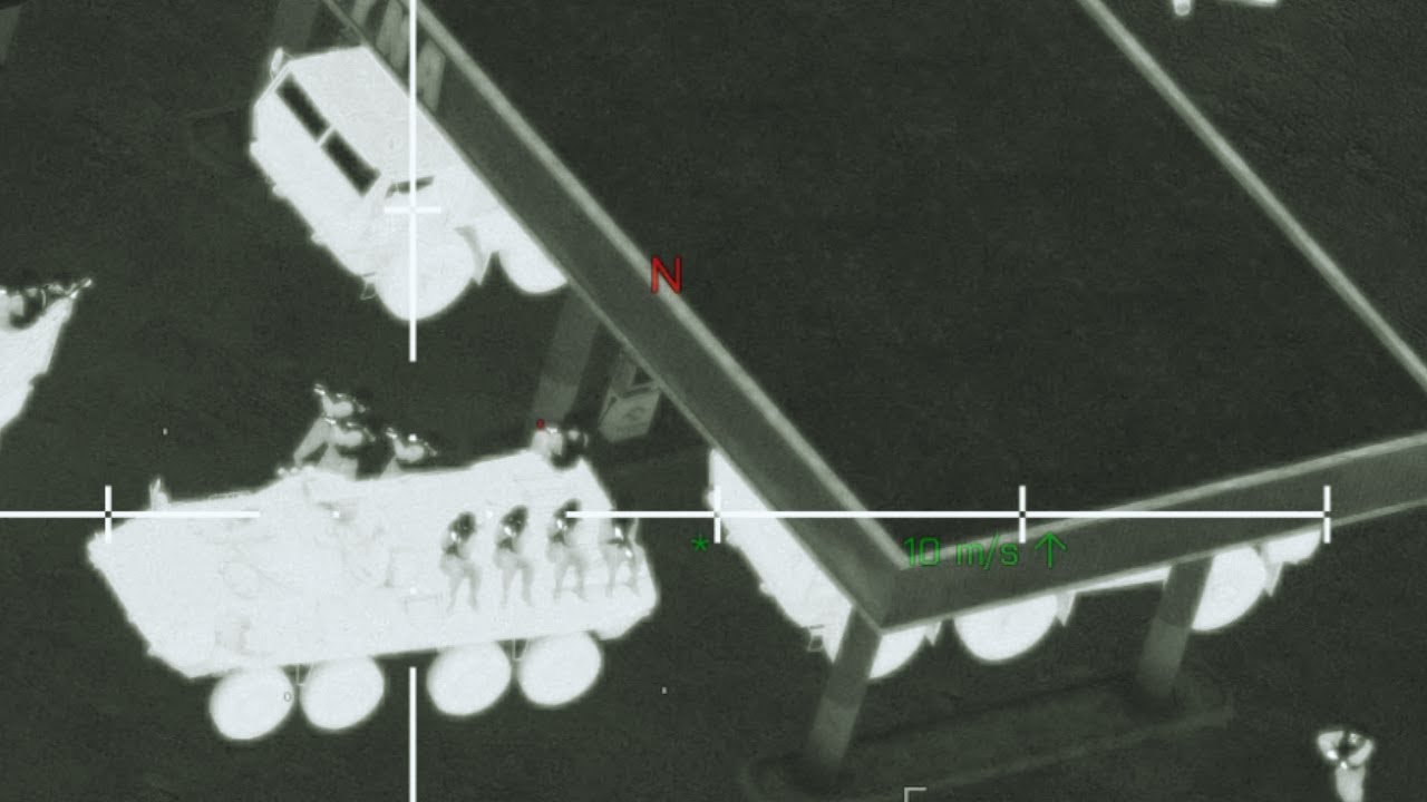 AC-130 Gunship Engages and Destroys Enemy Miltaary Depots