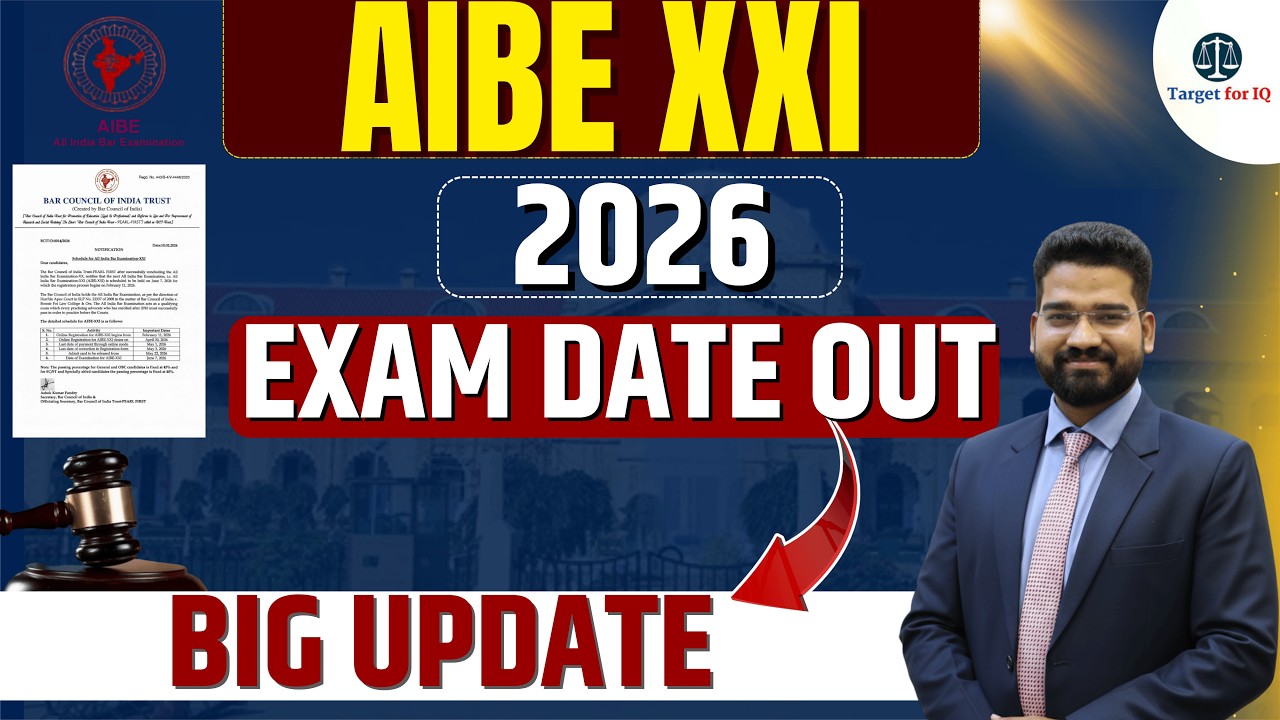 AIBE -21 2026 online form | AIBE 21 exam Date | Target for IQ #aibeexam #bci #aibeexam #aibe21 
