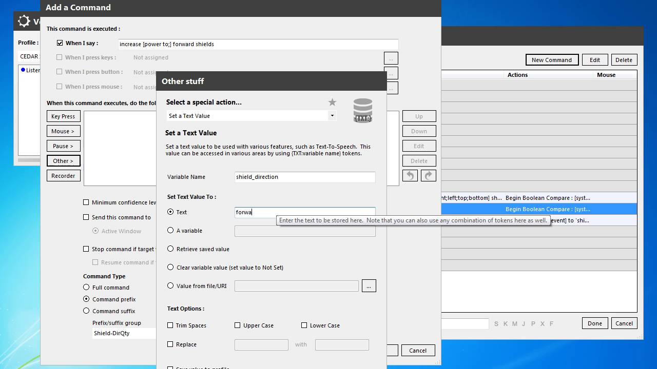 Voice Attack Tutorial Part 14.1 - Shield Management with Prefix/Suffix, Part 1
