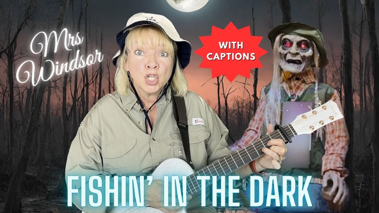 Fishin in the Dark Song (with captions) - Halloween Version featuring Enya Nova Go SP1 Guitar