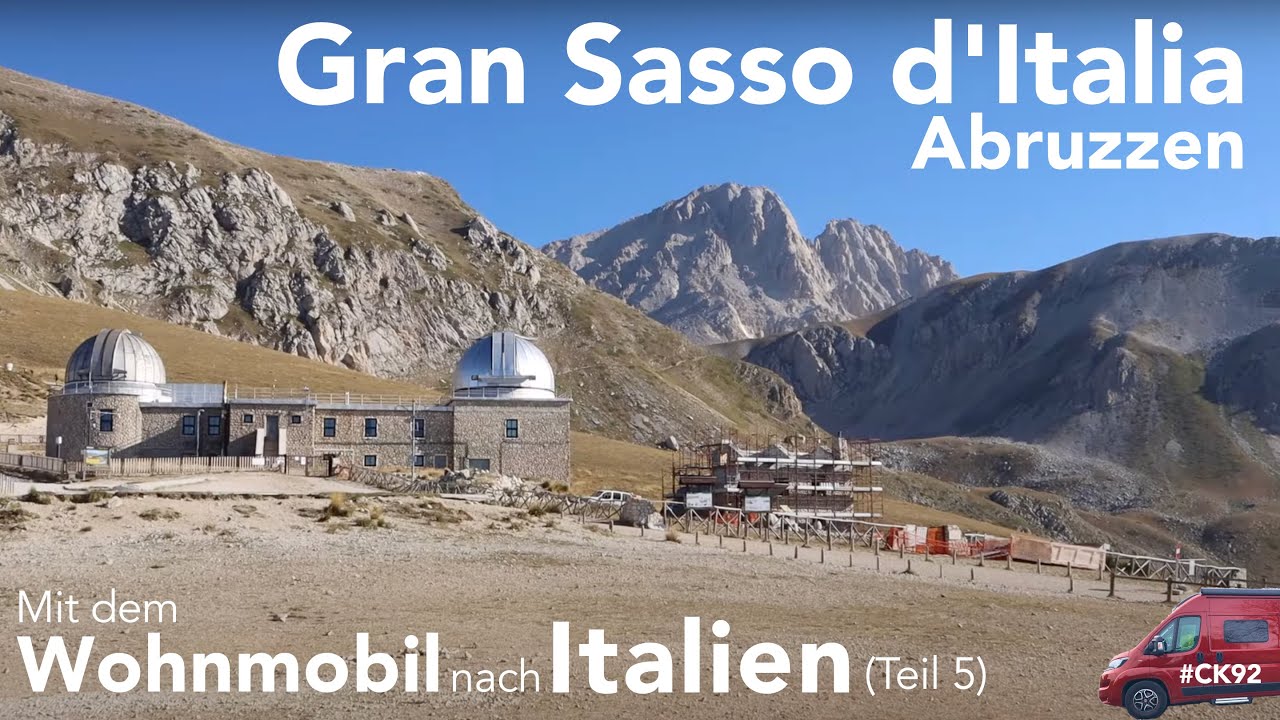 Campo Imperatore und der Gipfel des Corno Grande - Gran Sasso d'Italia.