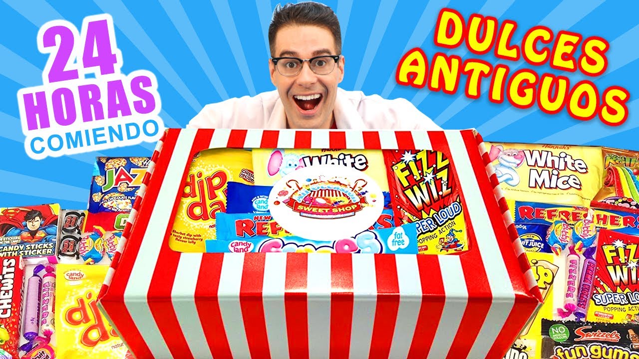 24 HORAS COMIENDO DULCES ANTIGUOS RETO El Gallinero de Mike