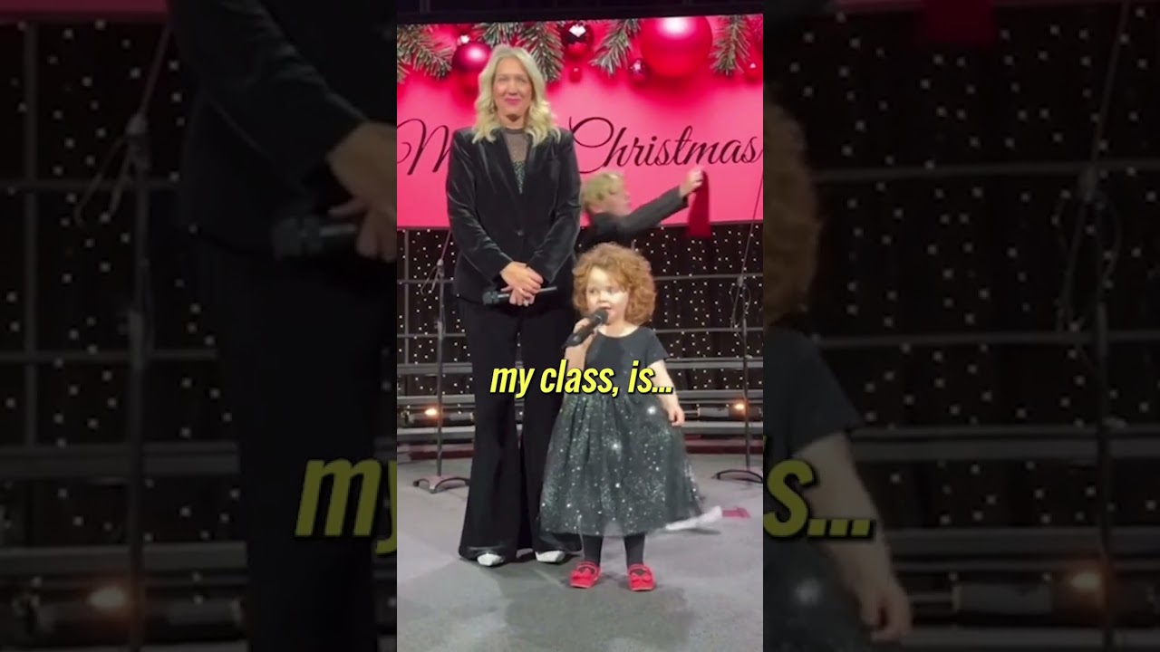 This Girl Went a Little Off Script at a Christmas Concert! #christmas #funny