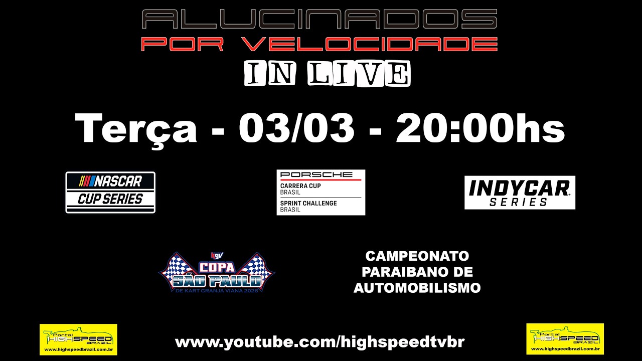🏎️ ALUCINADOS POR VELOCIDADE IN LIVE | Nascar, Porsche, Indycar, Kart  | Ao Vivo