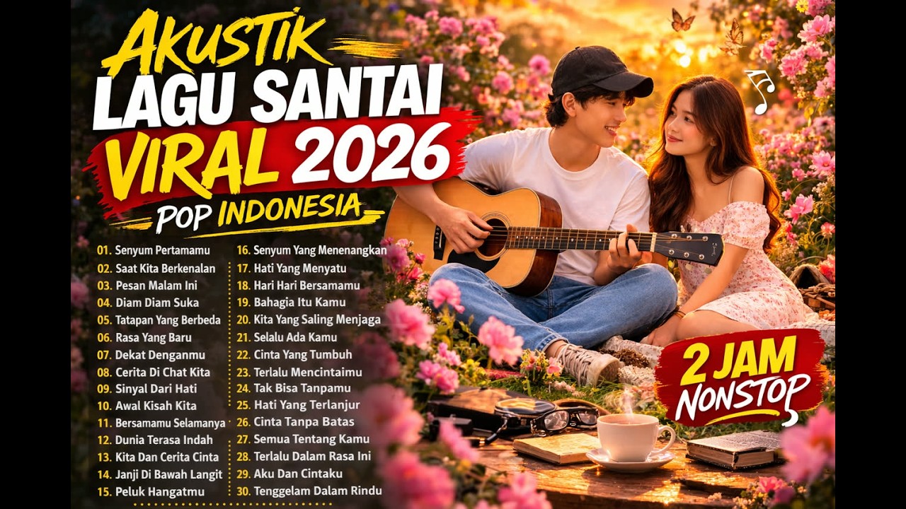 Lagu Akustik Santai Viral TikTok 2026 🎸Pop Indonesia Terbaru | Teman Kerja & Santai 2 Jam Nonstop