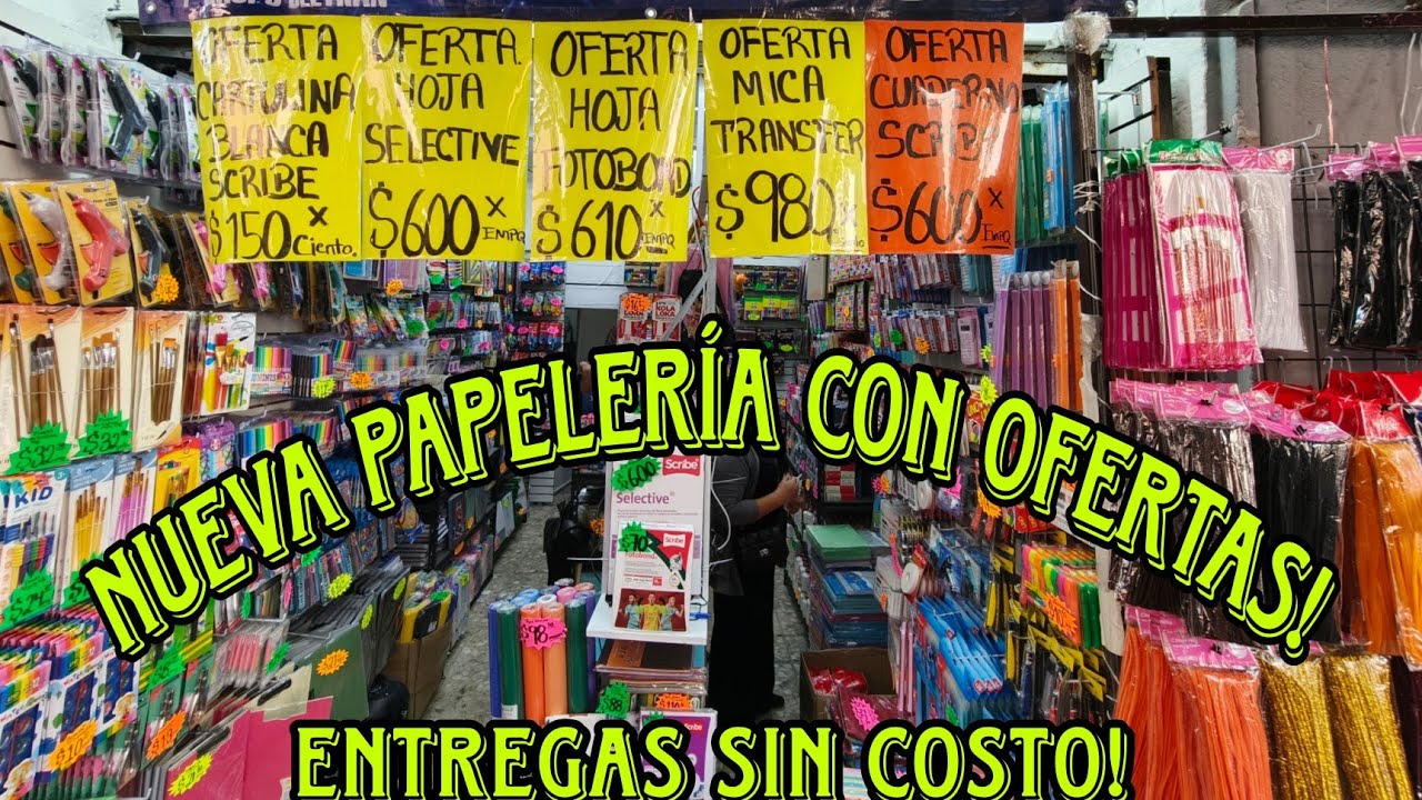 ABRE NUEVA PAPELERÍA DESDE $4 PESOS! AMPLIO SURTIDO EN ARTÍCULOS DE OFICINA Y ESCOLARES.