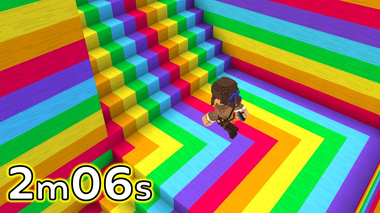 RAINBOW Parkour Speedrun in 2:06 | Worlds FRVR