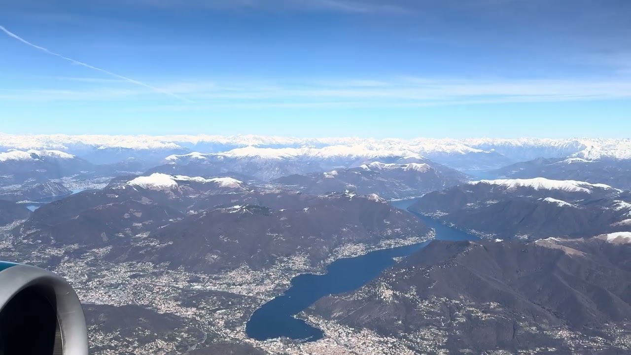 [4K] The Alps seen from the Plane (Vietnam Airlines's A350 flight Milan-Hanoi)
