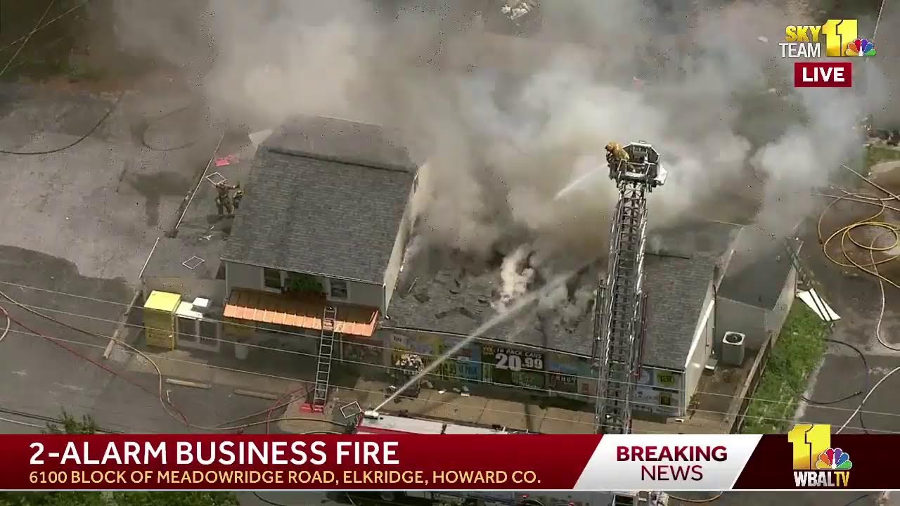 LIVE: SkyTeam 11 is over a business fire in Elkridge -- wbaltv.com