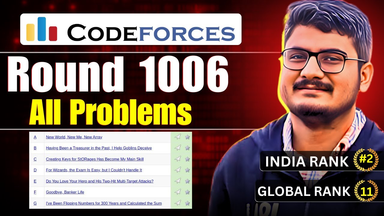 Codeforces Round 1006 Solution Discussion | ABCDEFG