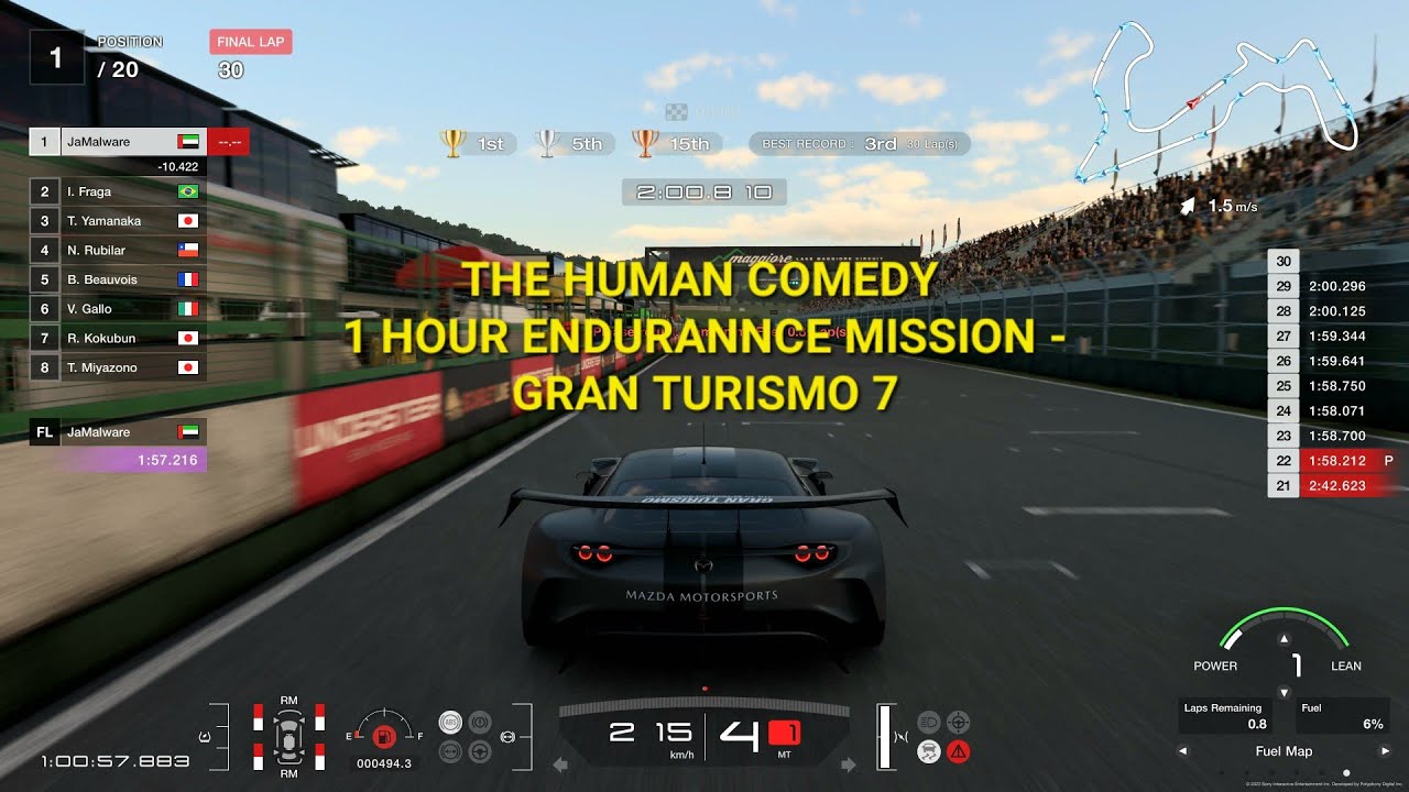 The Human Comedy - Lake Maggiore one  hour endurance series - Gran Turismo 7 - READ DESCRIPTION.