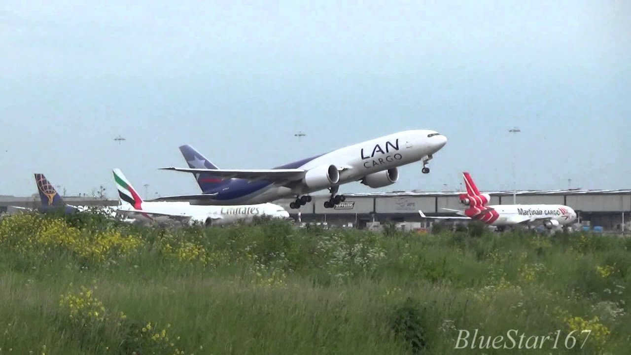 LAN Cargo Boeing 777F (N778LA) taking off from AMS/EHAM (Amsterdam Airport Schiphol) RWY 24